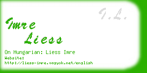 imre liess business card